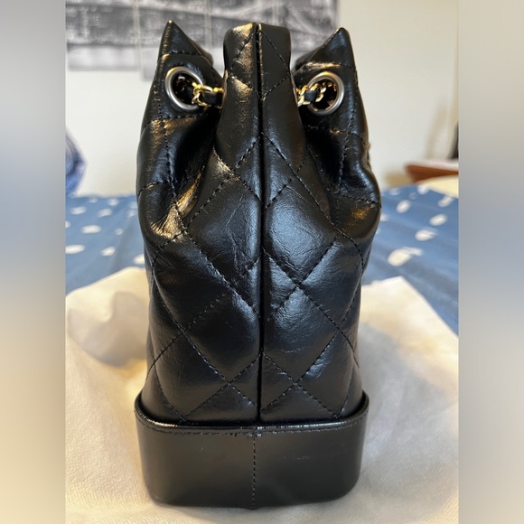 Black Cowhide Quilting Chain Bags - Picture 5 of 8